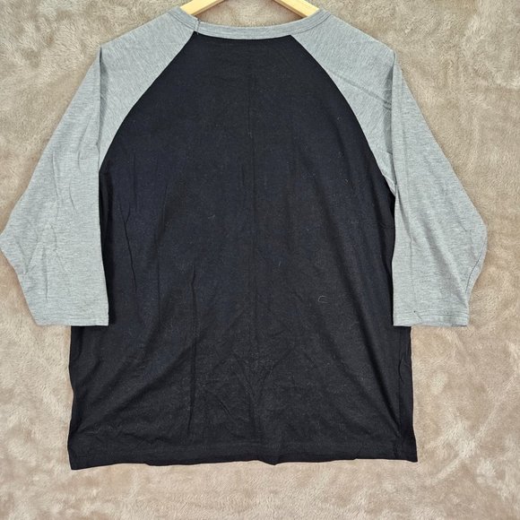 Marvel Black/Gray 3/4 Sleeve Raglan Shirt Men's Size XL Thanos Loki Comics - Picture 6 of 10